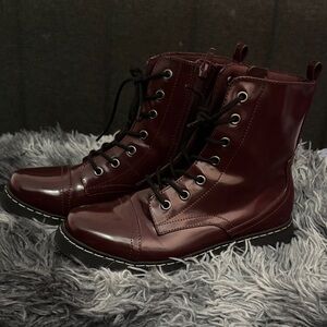 Arizona Jean Company Burgundy Combat Boots